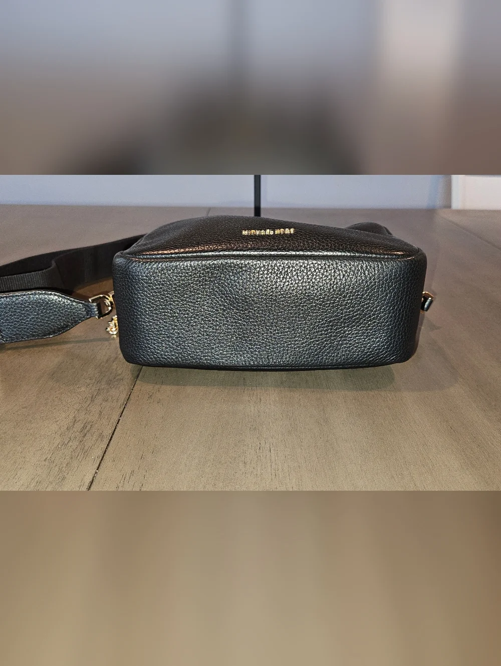 Michael Kors Bryant Medium Double Zip Camera Crossbody in Black Leather